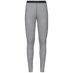 Odlo Women's Performance Wool Light Base Layer Pants - Grey Melange