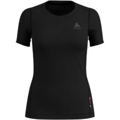 Odlo Natural 100% Merino Warm Base Layer T-Shirt Women - Black - Black
