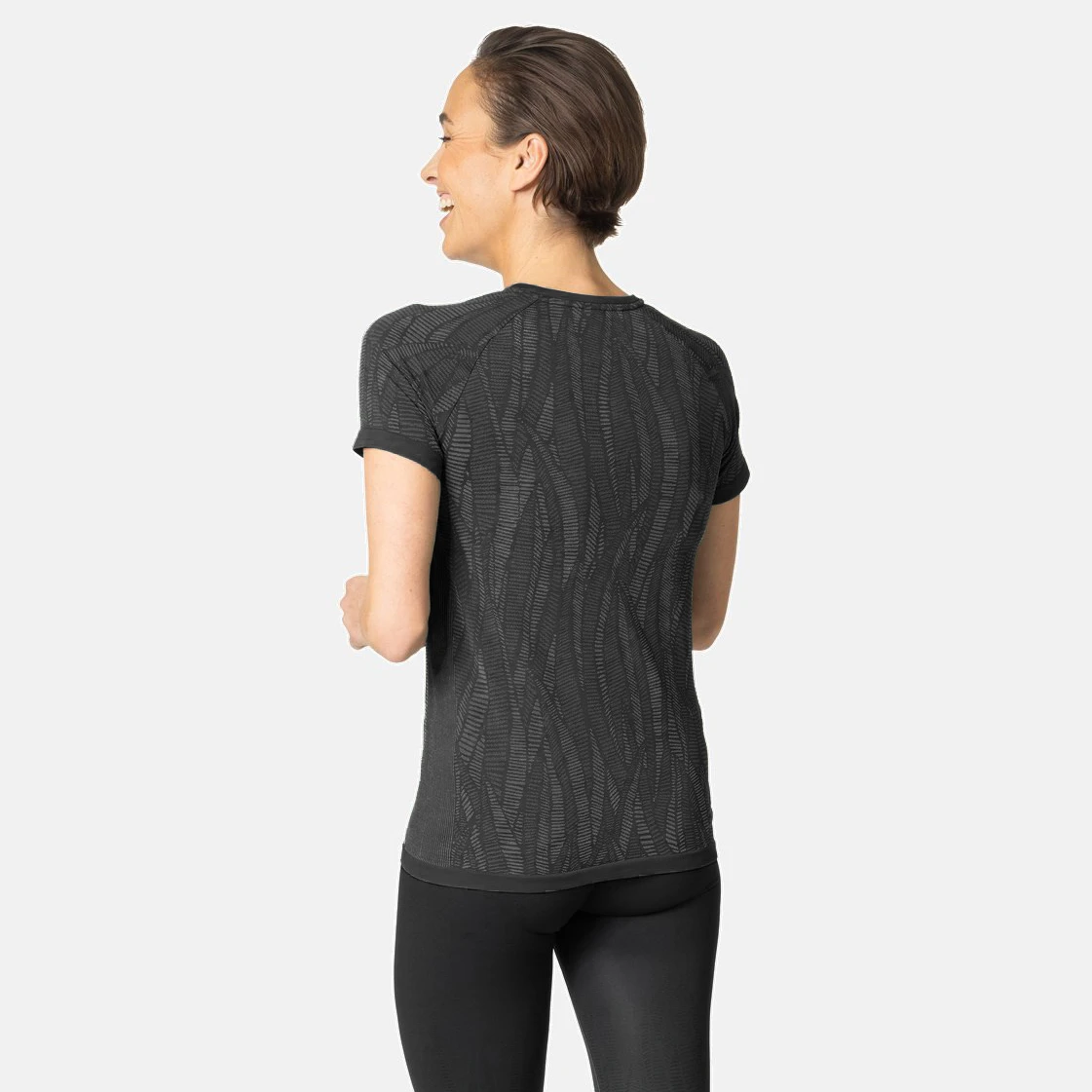 Odlo Zeroweight Ceramicool Running T-Shirt Women - Black - Space Dye 5 Odlo Zeroweight Ceramicool Running T-Shirt Women - Black - Space Dye - Image 3