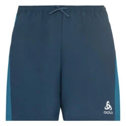 Odlo Essential 6 Inch Running Shorts Men - Blue Wing Teal - Saxony Blue