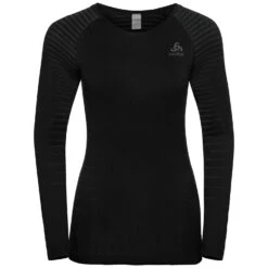 Odlo Women's Performance Light Long-Sleeve Base Layer Top - Black