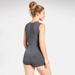 Odlo Women's Performance Light Base Layer Singlet - Grey Melange -Odlo 353596 03 d 758571