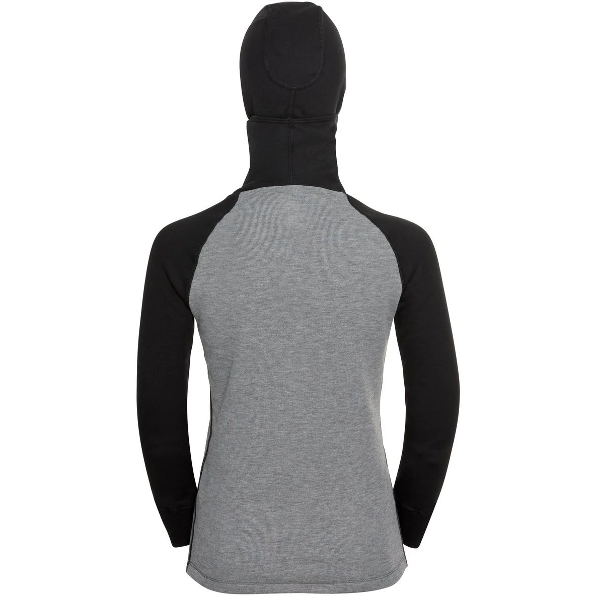 Odlo Active Warm Long-Sleeve Base Layer Top With Facemask Kids - Black - Odlo Steel Grey Melange 6 Odlo Active Warm Long-Sleeve Base Layer Top With Facemask Kids - Black - Odlo Steel Grey Melange - Image 4