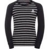 Odlo Active Warm Stripes Long-Sleeve Base Layer Top Kids - Black - Grey Melange 1 Odlo Active Warm Stripes Long-Sleeve Base Layer Top Kids - Black - Grey Melange -Odlo odlo active warm eco kids stripes long sleeve black grey melange 1 1274749