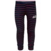 Odlo Active Warm Originals Stripes Base Layer Bottoms - Dark Sapphire - Sundried Tomato