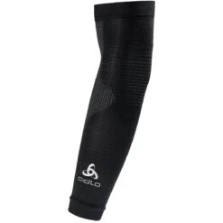 Odlo Aeolus Ceramiwarm Armwarmer - Black - Odlo Steel Grey
