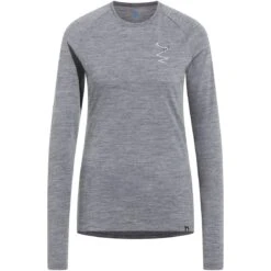 Odlo Ascent 365 Merino 200 Breaking Trail Graphic Long Sleeve Shirt Women - Grey Melange