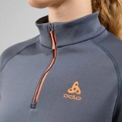 Odlo Berra Half-Zip Mid Layer Pullover Women - India Ink -Odlo odlo berra half zip mid layer pullover women india ink 5 1575398