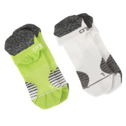 Odlo Ceramicool Ankle-Length Running Socks - 2-pack - Sharp Green - White -Odlo odlo ceramicool ankle length running socks doppel green white 01 1429551