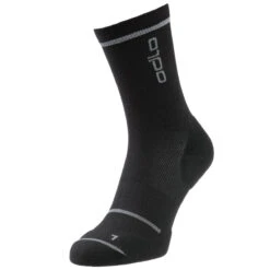 Odlo Ceramicool Reflective Micro Crew Cycling Socks - Black