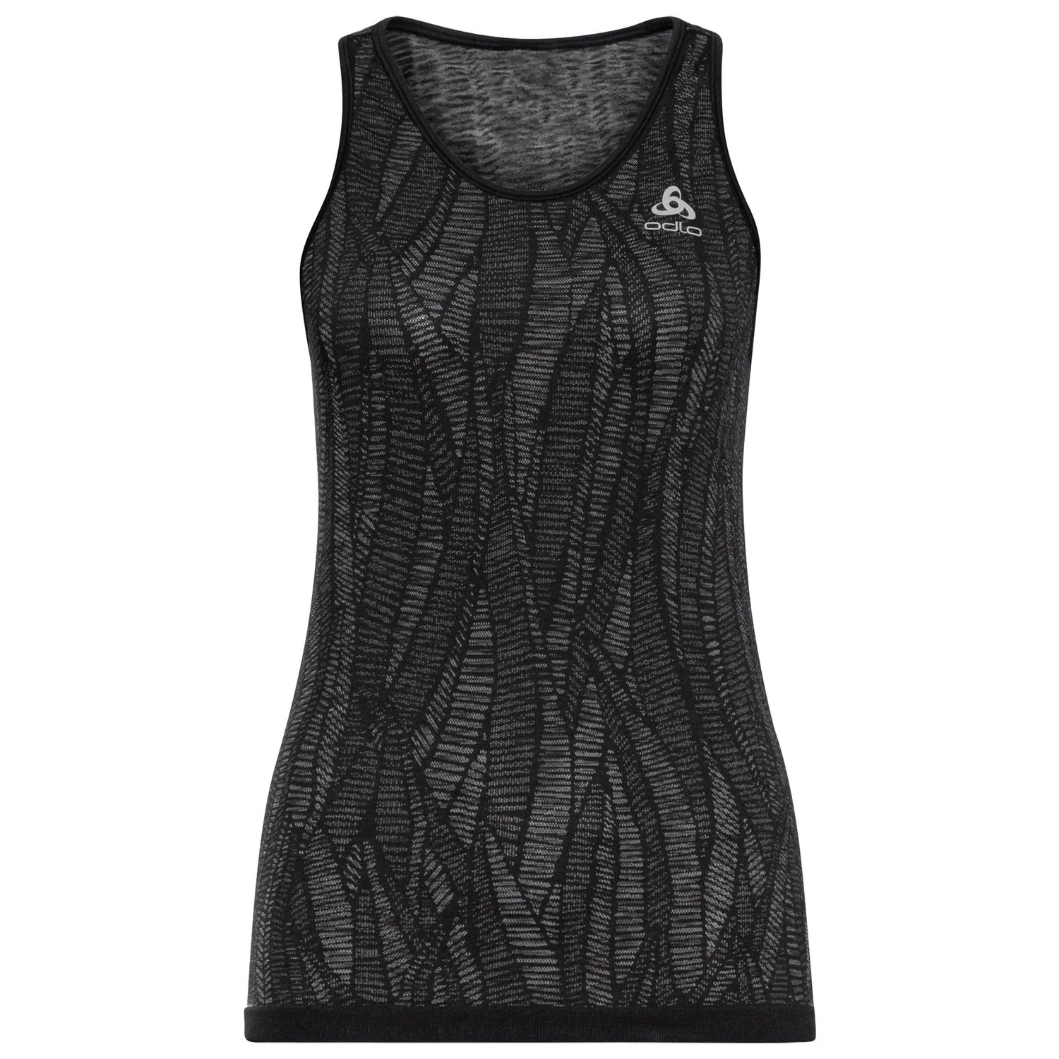 Odlo Women's Blackcomb Light Eco Singlet - Black - Space Dye 3 Odlo Women's Blackcomb Light Eco Singlet - Black - Space Dye