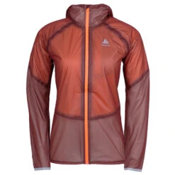 Odlo Dual Dry Waterproof Insulated Running Jacket Women - Spiced Apple - Live Wire