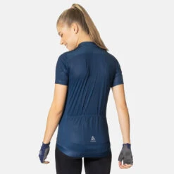 Odlo Zeroweight Chill-Tec Cycling Jersey Women - Black -Odlo odlo damen zeroweight chill tec radtrikot blue wing teal 1 1470725 1