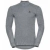 Odlo Active Warm Half-Zip Turtleneck Long-Sleeve Base Layer Top Men - Odlo Steel Grey Melange