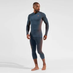Odlo Performance Warm Long-Sleeve Base Layer Top Men - India Ink -Odlo odlo herren performance warm eco base layer india ink 196192 22200 06 1554728