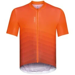 Odlo Zeroweight Chill-Tec Aero Print Jersey Men - Exuberant Orange