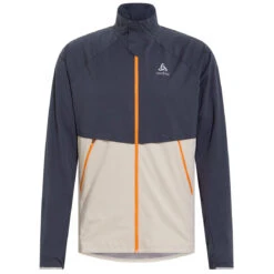 Odlo Zeroweight Pro Warm Running Jacket Men - Silver Cloud - India Ink