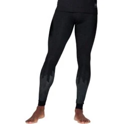 Odlo Kinship Performance Wool Warm Base Layer Bottoms Men - Black Melange