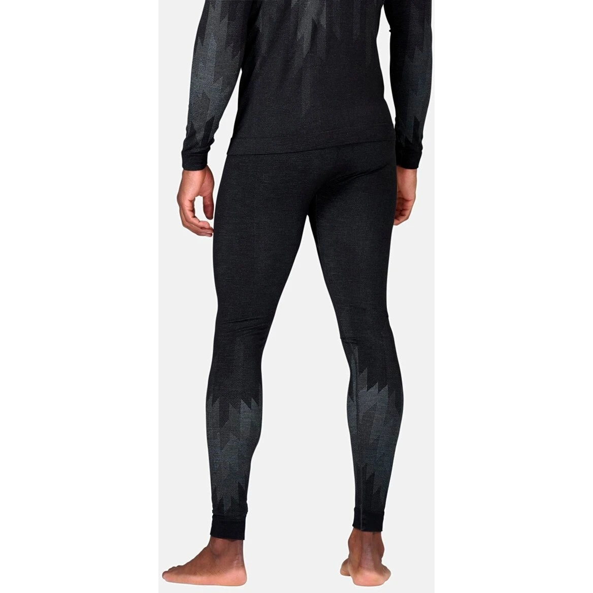 Odlo Kinship Performance Wool Warm Base Layer Bottoms Men - Black Melange 4 Odlo Kinship Performance Wool Warm Base Layer Bottoms Men - Black Melange - Image 2