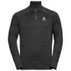 Odlo Run Easy Half-Zip Long-Sleeve Mid Layer Top Men - Black Melange 2 Odlo Run Easy Half-Zip Long-Sleeve Mid Layer Top Men - Black Melange -Odlo odlo men millennium element hz black 1 852917