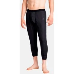 Odlo Active F-Dry Light 3/4 Base Layer Bottoms Men - Black -Odlo odlo mens active f dry light eco 3 4 base layer pants black 1 1328850