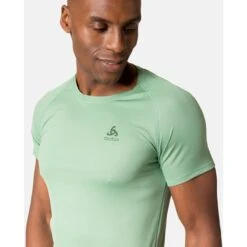Odlo Active F-Dry Light Base Layer T-Shirt Men - Loden Frost -Odlo odlo mens active f dry light eco base layer t shirt loden frost 1 1407248