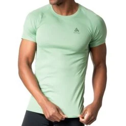 Odlo Active F-Dry Light Base Layer T-Shirt Men - Loden Frost -Odlo odlo mens active f dry light eco base layer t shirt loden frost 1408846