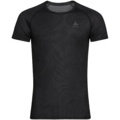 Odlo Active F-Dry Light Base Layer T-Shirt Men - Black -Odlo odlo mens active f dry light eco t shirt 141162 15000 black 1 949602
