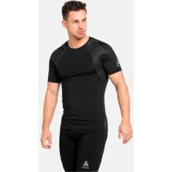 Odlo Active Spine 2.0 Running T-Shirt Men - Black -Odlo odlo mens active spine 2 1328852