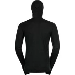 Odlo Active Warm Long-Sleeve Base Layer Top With Facemask Men - Black -Odlo odlo mens active warm eco base layer top with facemask 159142 15000 black 4 1002408