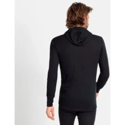Odlo Active Warm Long-Sleeve Base Layer Top With Facemask Men - Black -Odlo odlo mens active warm eco base layer top with facemask 159142 15000 black 6 1002411