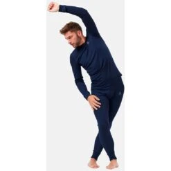 Odlo Active Warm Long-Sleeve Base Layer Top Men - Dark Sapphire -Odlo odlo mens active warm eco long sleeve base layer top dark sapphire 3 1328861