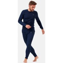 Odlo Active Warm Long-Sleeve Base Layer Top Men - Dark Sapphire -Odlo odlo mens active warm eco long sleeve base layer top dark sapphire 4 1328862