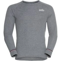 Odlo Active Warm Originals Long-Sleeve Base Layer Top Men - Odlo Steel Grey Melange
