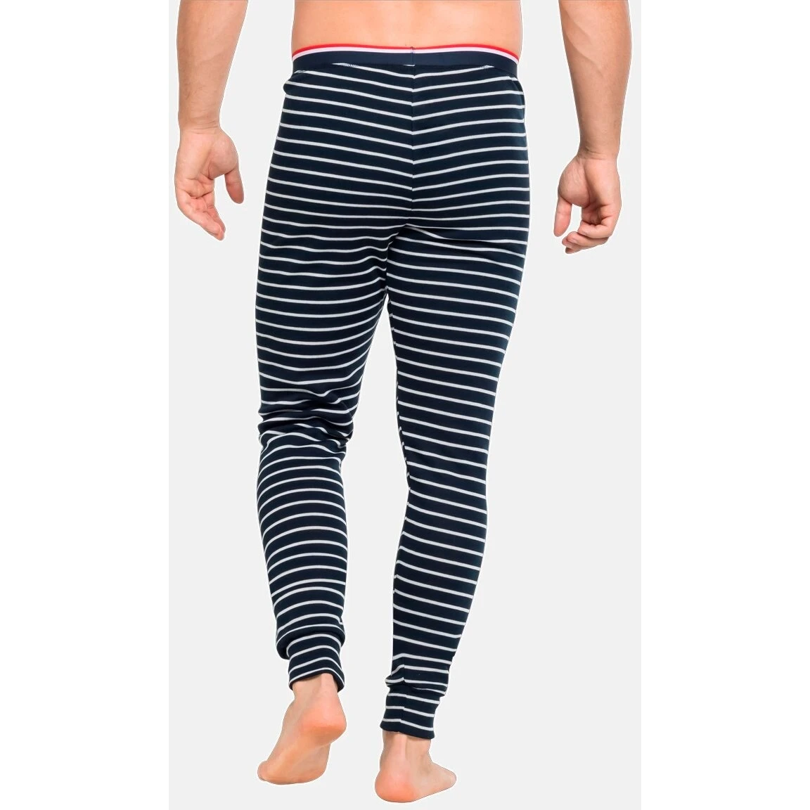 Odlo Active Warm Originals Stripe Base Layer Bottoms Men - Dark Sapphire - Odlo Silver Grey 6 Odlo Active Warm Originals Stripe Base Layer Bottoms Men - Dark Sapphire - Odlo Silver Grey - Image 4