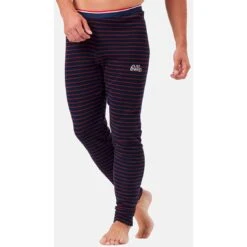 Odlo Active Warm Originals Stripe Base Layer Bottoms Men - Dark Sapphire - Sundried Tomato -Odlo odlo mens active warm originals eco stripe bottoms dark sapphire sundried tomato 1 1328909