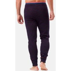 Odlo Active Warm Originals Stripe Base Layer Bottoms Men - Dark Sapphire - Sundried Tomato -Odlo odlo mens active warm originals eco stripe bottoms dark sapphire sundried tomato 2 1328910