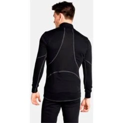 Odlo Active X-Warm Half Zip Turtleneck Long-Sleeve Base Layer Men - Black -Odlo odlo mens active x warm eco half zip turtleneck baselayer black 2 1328924