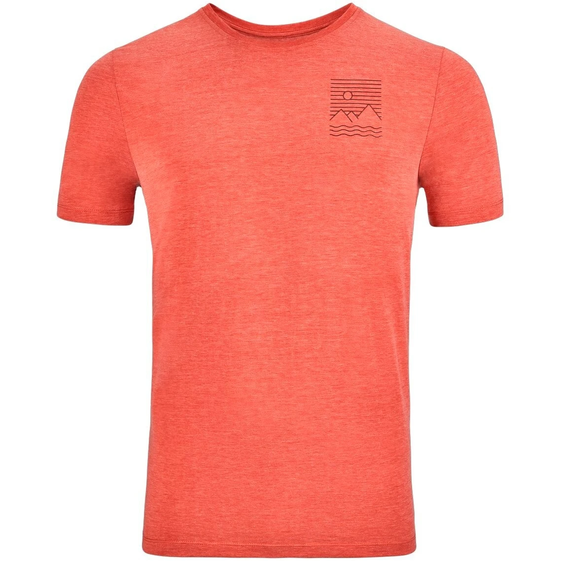 Odlo Ascent 365 Linear T-Shirt Men - Ketchup Melange 3 Odlo Ascent 365 Linear T-Shirt Men - Ketchup Melange