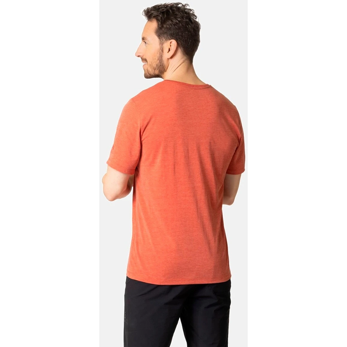 Odlo Ascent 365 Linear T-Shirt Men - Ketchup Melange 6 Odlo Ascent 365 Linear T-Shirt Men - Ketchup Melange - Image 4