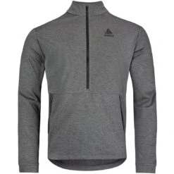 Odlo Ascent 365 Half Zip Mid Layer Pullover Men - Black Melange