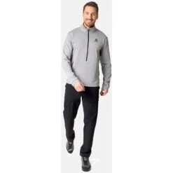 Odlo Ascent 365 Half Zip Mid Layer Pullover Men - Grey Melange 10 Odlo Ascent 365 Half Zip Mid Layer Pullover Men - Grey Melange -Odlo odlo mens ascent 365 mid layer half zip grey melange 2 1407420