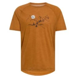 Odlo Ascent Performance Wool 130 Landscape T-Shirt Men - Honey Ginger Melange
