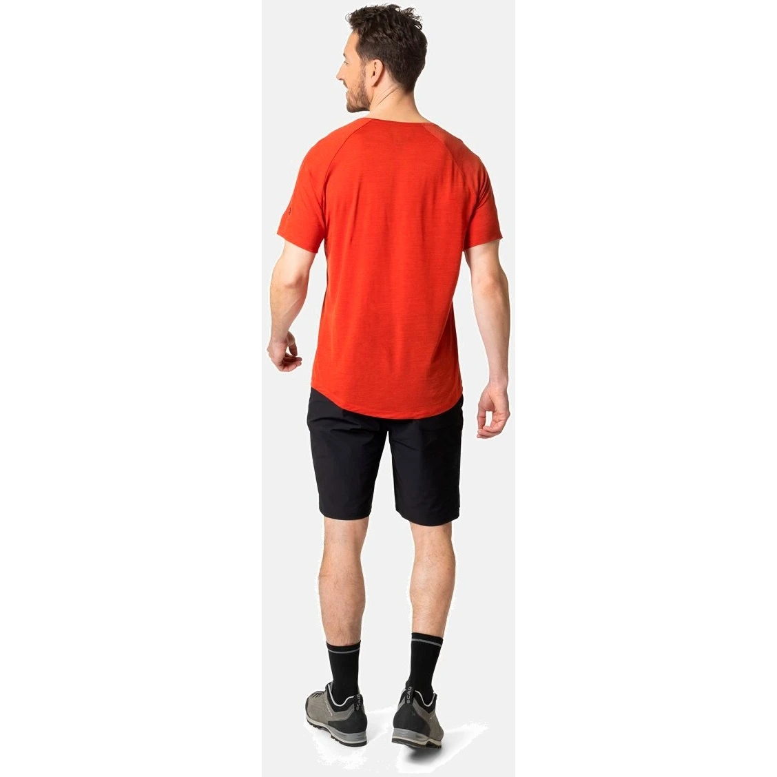 Odlo Ascent Performance Wool 130 Sunrise T-Shirt Men - Ketchup Melange 9 Odlo Ascent Performance Wool 130 Sunrise T-Shirt Men - Ketchup Melange - Image 7