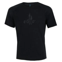 Odlo Ascent Performance Wool 130 Trees T-Shirt Men - Black Melange