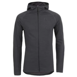 Odlo Ascent Performance Wool Warm Hooded Mid Layer Jacket Men - Odlo Graphite Grey