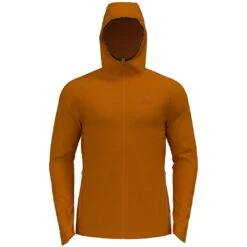 Odlo Ascent Performance Wool Warm Hooded Mid Layer Jacket Men - Honey Ginger