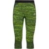 Odlo Men's Blackcomb Eco 3/4 Bottom - Lime Green - Space Dye -Odlo odlo mens blackcomb eco 3 4 bottom lime green space dye 1 1340454