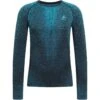 Odlo Blackcomb Crew Long-Sleeve Base Layer Top Men - Saxony Blue -Odlo odlo mens blackcomb eco base layer crew saxony blue 1 1568974