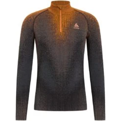 Odlo Blackcomb Half-Zip Turtleneck Long-Sleeve Base Layer Men - Oriole